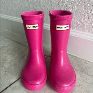 Hunter Fuchsia Waterproof Boots - Toddler